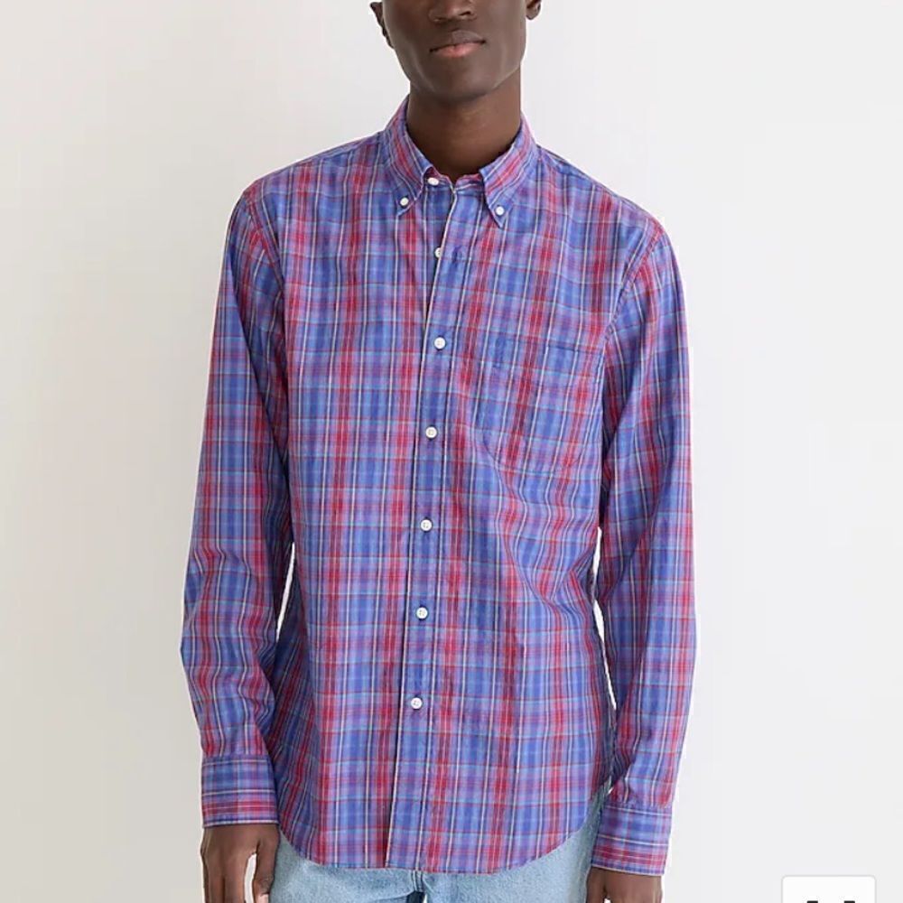 J. Crew Slim Secret Wash cotton poplin shirt
